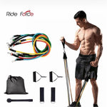 مجموعة أحزمة المقاومة مكونة من 11 قطعة لبناء جسم مثالي اينما كنتم